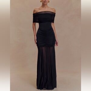 Meshki Black Off-Shoulder Maxi Dress! Worn once!